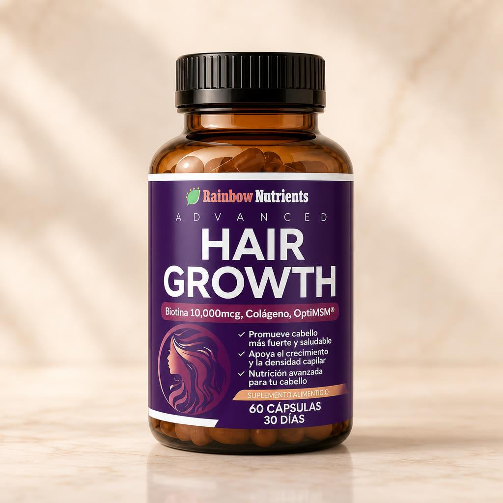 Hair Growth - frasco frontal sobre marmol