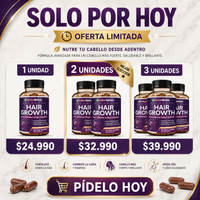 Hair Growth – Tratamiento Capilar con Biotina, Colágeno y OptiMSM
